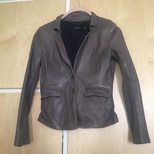 Muubaa lamb leather blazer in Grey